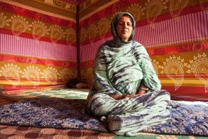 Two Saharawi refugees in Al' Asurd refugee camp